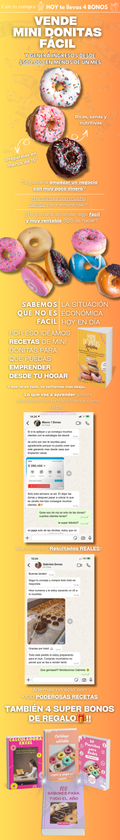 Emprende con mini donitas + 4 bonos y Ganá + $500.000 desde casa