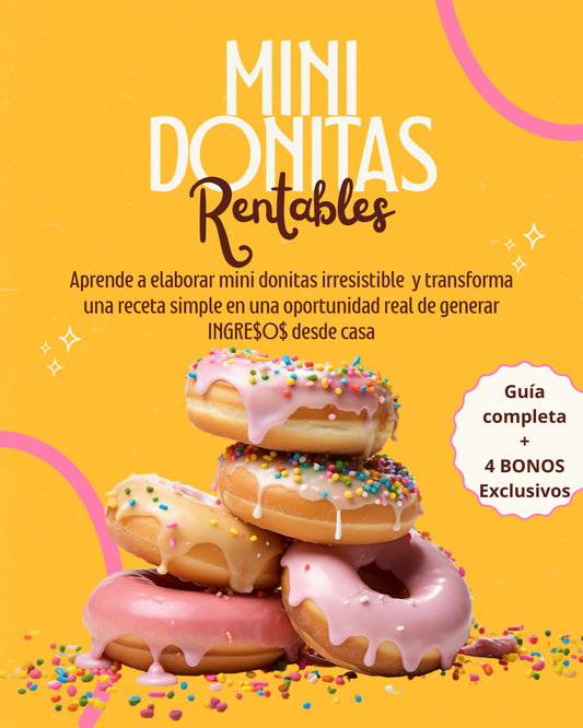 Emprende con mini donitas + 4 bonos y Ganá ingresos desde casa
